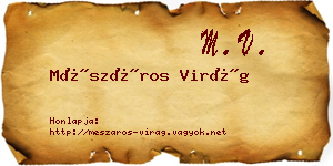 Mészáros Virág névjegykártya