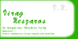 virag meszaros business card